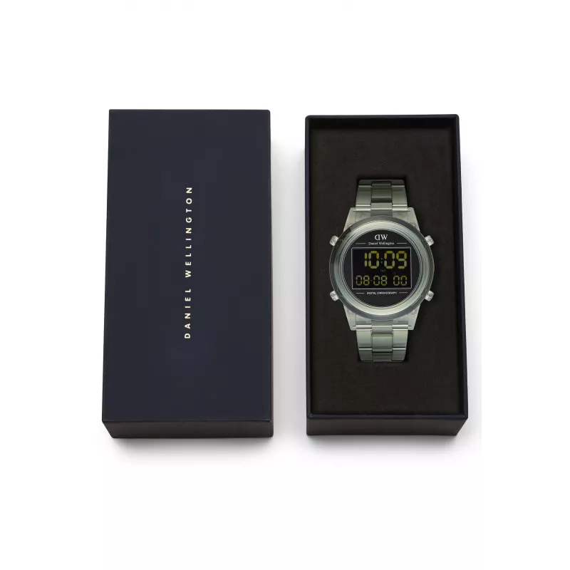DANIEL WELLINGTON Classic 42mm relógio de aço inoxidável com bracelete de pele preta – caixa em ouro rosa, mostrador branco casca de ovo, quartzo japonês