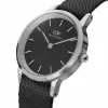 Relógio Daniel Wellington Classic homem 40mm ouro rosa aço inoxidável pele preta