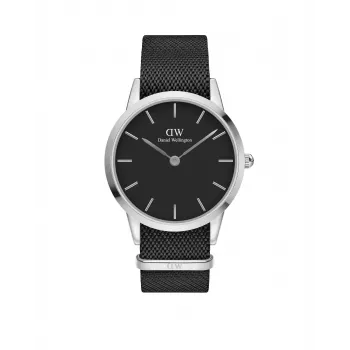 Relógio Daniel Wellington Classic homem 40mm ouro rosa aço inoxidável pele preta