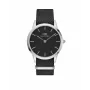 Relógio Daniel Wellington Classic homem 40mm ouro rosa aço inoxidável pele preta