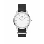 DANIEL WELLINGTON Classic relógio de homem DW00100677 40mm caixa de aço inoxidável em tom de ouro rosa mostrador Eggshell White bracelete de pele preta