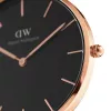 Relógio de mulher DANIEL WELLINGTON Classic Petite 36mm dourado rosa aço inoxidável malha DW00100303