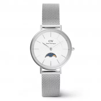 Relógio Daniel Wellington Petite Lumine 32mm mesh em aço inoxidável tom ouro rosa