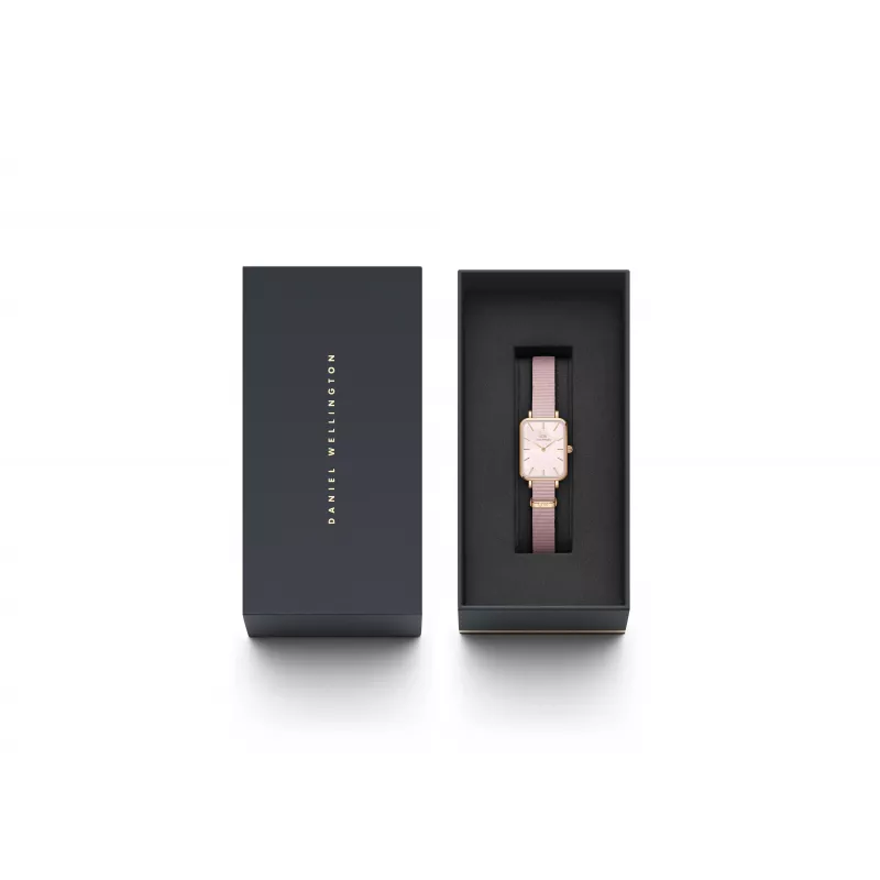 Relógio de mulher DANIEL WELLINGTON Petite Lumine 20mm ouro rosa aço inoxidável malha mostrador de madrepérola DW00100509