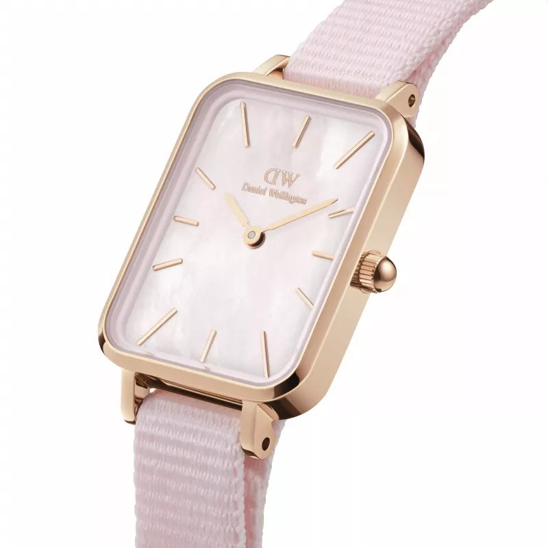 Relógio de mulher DANIEL WELLINGTON Petite Lumine 20mm ouro rosa aço inoxidável malha mostrador de madrepérola DW00100509