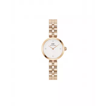 Relógio de mulher DANIEL WELLINGTON Petite Lumine 22 mm ouro rosa aço inoxidável malha DW00100717