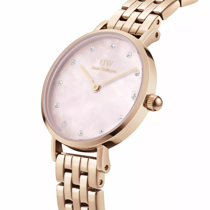 Relógio de senhora DANIEL WELLINGTON Petite Lumine 28mm rosa-ouro aço inoxidável mesh DW00100617