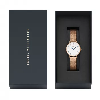 Relógio de mulher DANIEL WELLINGTON Petite Lumine 28mm ouro rosa aço inoxidável mostrador madrepérola branco