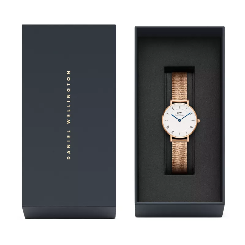 Relógio de mulher DANIEL WELLINGTON Petite Lumine 28mm ouro rosa aço inoxidável mostrador madrepérola branco