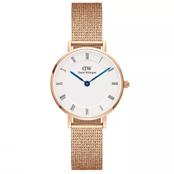 Relógio de mulher DANIEL WELLINGTON Petite Lumine 28mm ouro rosa aço inoxidável mostrador madrepérola branco