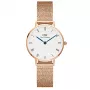Relógio de mulher DANIEL WELLINGTON Petite Lumine 28mm ouro rosa aço inoxidável mostrador madrepérola branco