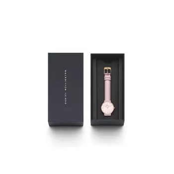Relógio de mulher DANIEL WELLINGTON Petite Lumine 28 mm prateado aço inoxidável mesh DW00100633