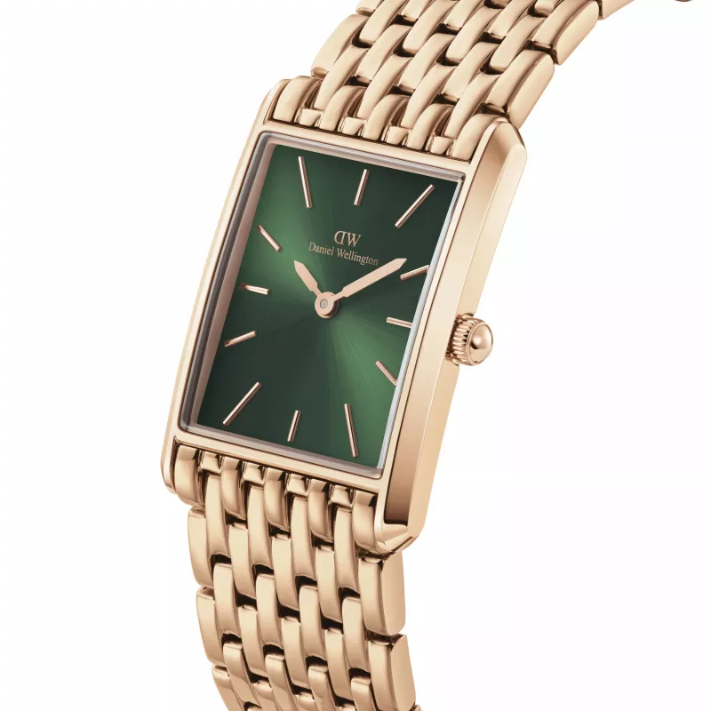 Relógio de mulher DANIEL WELLINGTON Petite Lumine 32mm Ouro rosa Aço inoxidável malha DW00100704