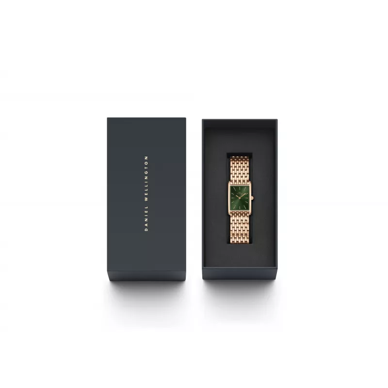 Relógio de mulher DANIEL WELLINGTON Petite Lumine 32mm Ouro rosa Aço inoxidável malha DW00100704