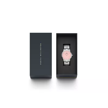 DANIEL WELLINGTON Petite Lumine Relógio de mulher 36mm prata malha de aço inoxidável DW00100536