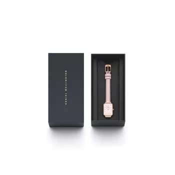 Relógio de senhora DANIEL WELLINGTON Petite Lumine DW00100636 20mm bracelete mesh rosa-ouro