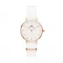 Relógio DANIEL WELLINGTON Petite Melrose mulher 28 mm bracelete de malha rosa-ouro DW00100313