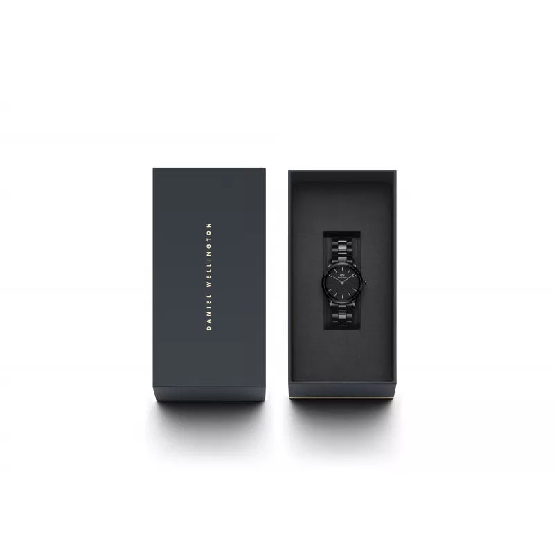 DANIEL WELLINGTON Petite Melrose relógio de senhora 28mm bracelete de malha milanesa ouro rosa DW00100415