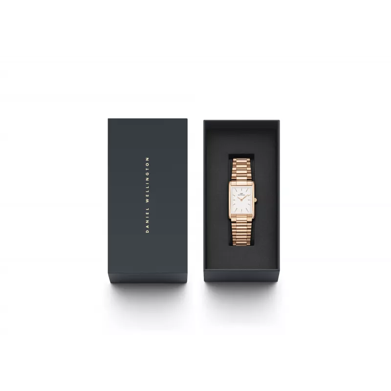 DANIEL WELLINGTON Relógio de mulher Petite Melrose 35mm Rosa ouro Aço inoxidável Mesh DW00100702