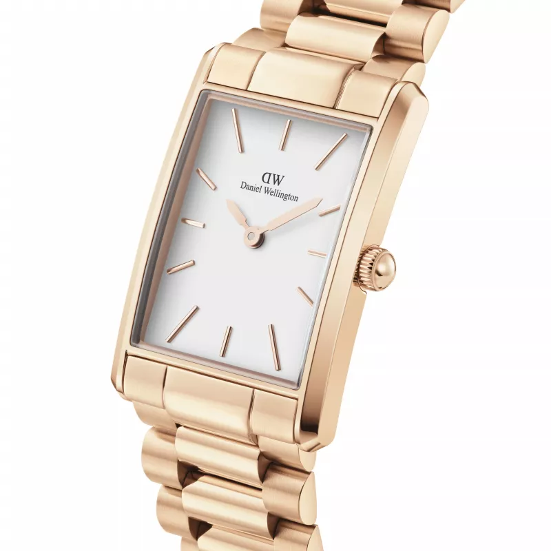 DANIEL WELLINGTON Relógio de mulher Petite Melrose 35mm Rosa ouro Aço inoxidável Mesh DW00100702
