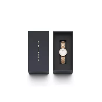 Relógio de mulher DANIEL WELLINGTON Quadro Mini DW00100666 28 mm dourado rosa