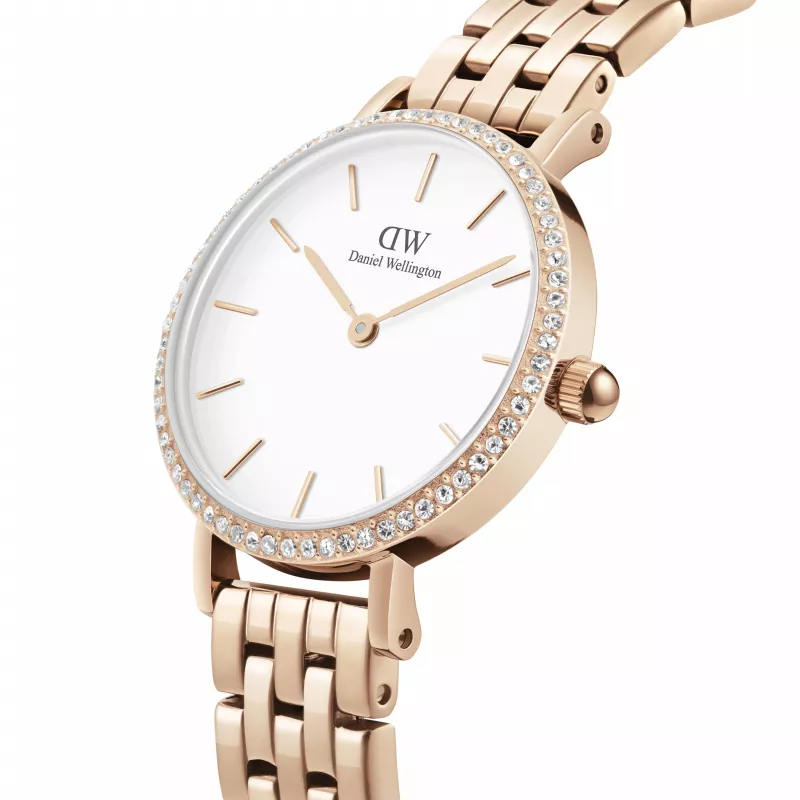 Relógio de mulher DANIEL WELLINGTON Quadro Mini DW00100666 28 mm dourado rosa