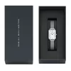 DANIEL WELLINGTON Quadro Relógio Mulher 26mm Ouro Rosa Aço Inoxidável Pele Preta DW00100690
