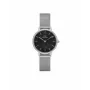 Relógio de senhora DANIEL WELLINGTON Quadro 28mm rosa-ouro aço inoxidável pele preta DW00100661