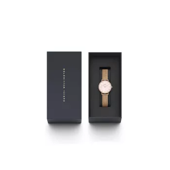 Relógio DANIEL WELLINGTON para mulher DW00100663 28 mm ouro rosa aço inoxidável malha