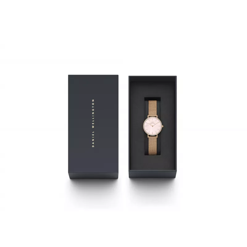 Relógio DANIEL WELLINGTON para mulher DW00100663 28 mm ouro rosa aço inoxidável malha