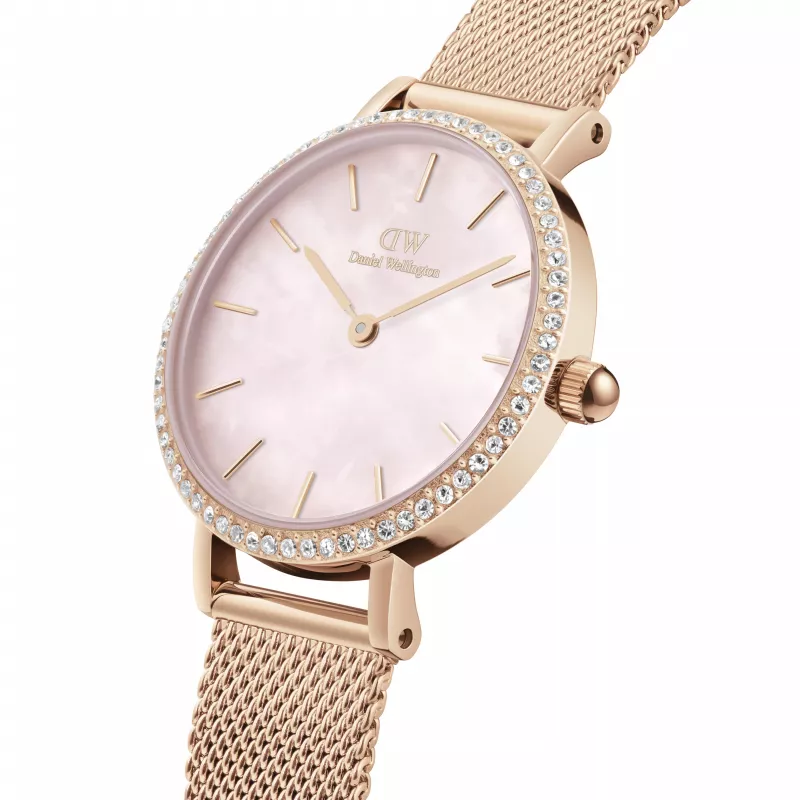 Relógio DANIEL WELLINGTON para mulher DW00100663 28 mm ouro rosa aço inoxidável malha