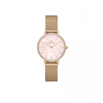 Relógio DANIEL WELLINGTON para mulher DW00100663 28 mm ouro rosa aço inoxidável malha