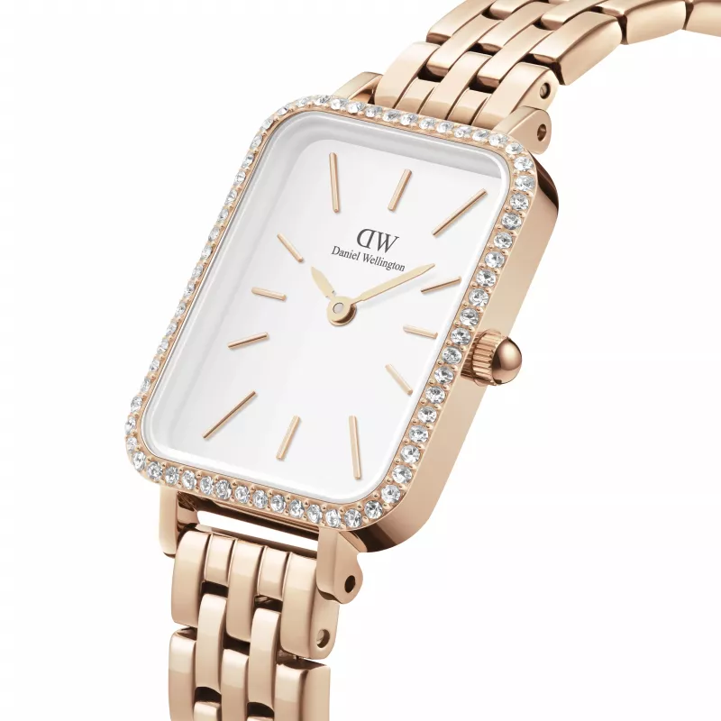 Relógio de mulher DANIEL WELLINGTON DW00100672 20mm ouro rosa aço inoxidável mesh