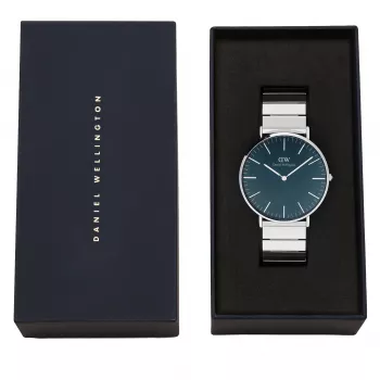Relógio de mulher DANIEL WELLINGTON DW00100776 (40mm) - Classic Petite Ashfield - mesh em aço inoxidável tom ouro rosa