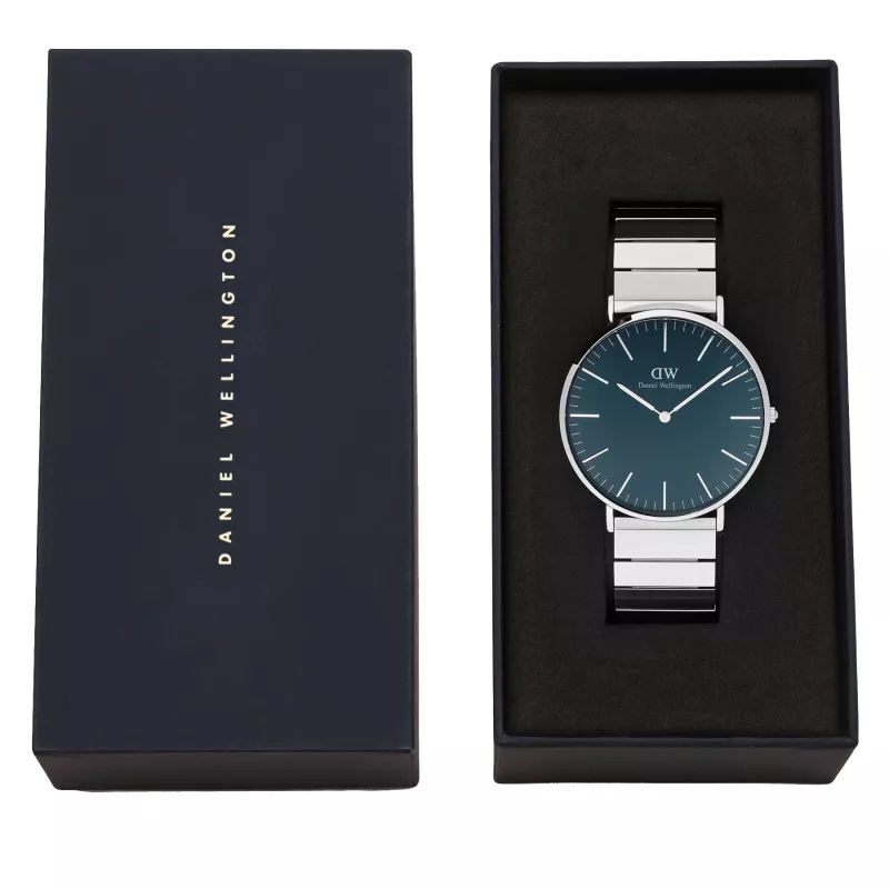 Relógio de mulher DANIEL WELLINGTON DW00100776 (40mm) - Classic Petite Ashfield - mesh em aço inoxidável tom ouro rosa
