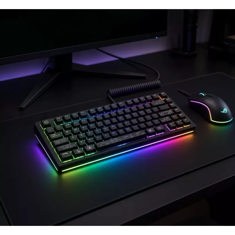 Teclado mecânico Dark Project ALU81A Terra Nova G3MS Moonstone Switch, US ANSI, Preto