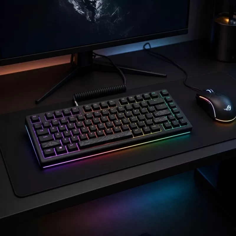 Teclado gaming mecânico TKL Dark Project Terra Nostra G3MS Moonstone Switch, US ANSI, preto
