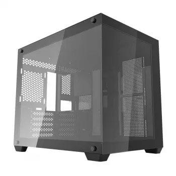 Caixa de PC mid-tower Darkflash C285MP, painel lateral em vidro temperado, ATX, preto