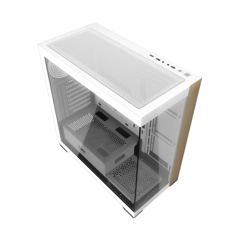 Darkflash DS900W caixa de computador mid-tower branca, ATX, vidro temperado, sem ventoinhas