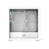 Darkflash DS900WD caixa de computador ATX Mid-Tower (branco) com 4 ventoinhas ARGB e painel lateral em vidro temperado