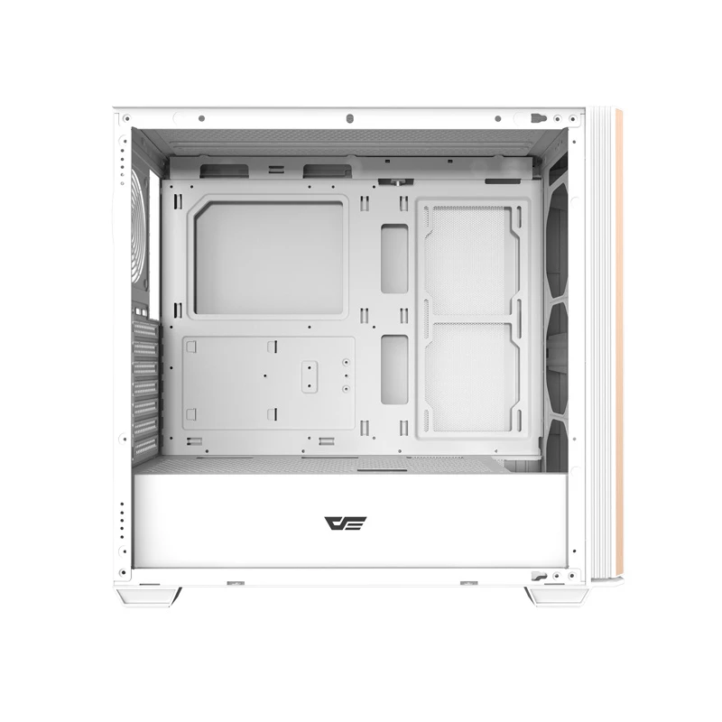 Darkflash DS900WS Caixa de computador ATX Mid-Tower, branco, vidro temperado, sem ventoinhas