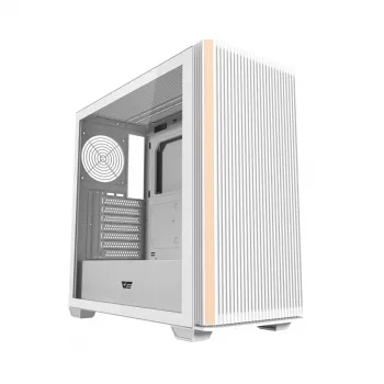 Darkflash DS900WS Caixa de computador ATX Mid-Tower, branco, vidro temperado, sem ventoinhas