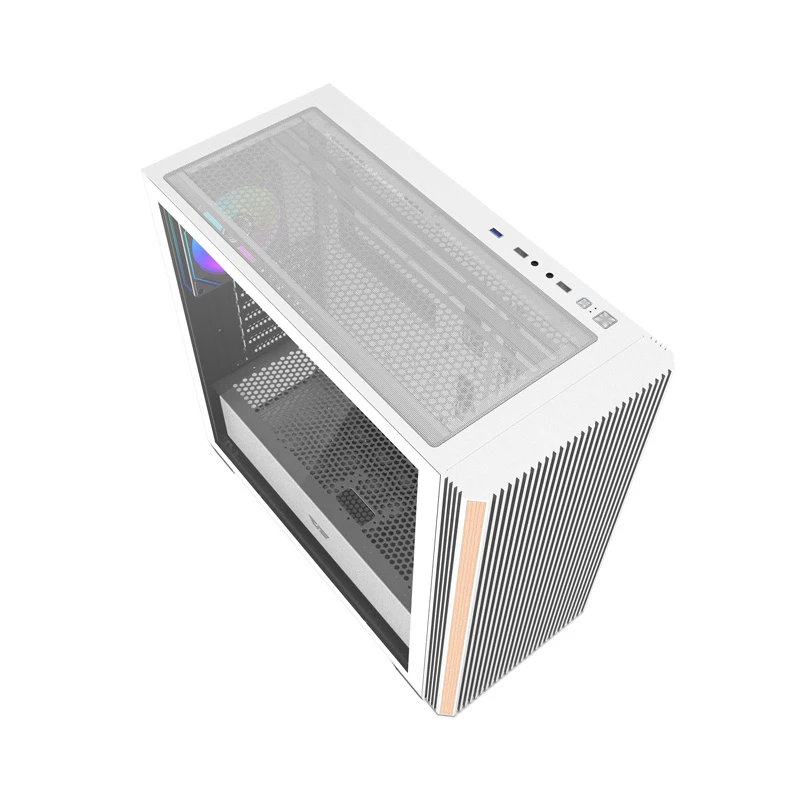 Caixa mid tower DARKFLASH DS900WS branca com 4 ventoinhas ARGB