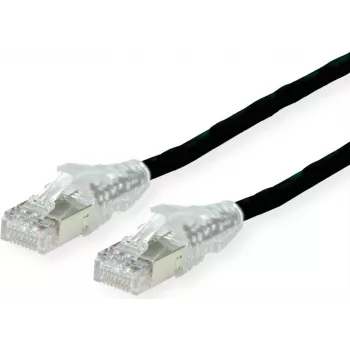 Cabo patch Cat.6 U/UTP LS0H Dätwyler, RJ45 AMP v2, preto, 20 m