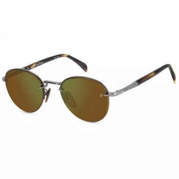 Óculos de sol DAVID BECKHAM DB-1173-S-50L homem armação de metal dourada lentes castanhas 51mm
