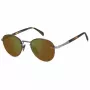 Óculos de sol DAVID BECKHAM DB-1173-S-50L homem armação de metal dourada lentes castanhas 51mm