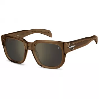 DAVID BECKHAM DB-7146-S-FMP Óculos de sol de homem quadrados polarizados com flash mirror, 53 mm