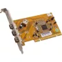 Placa adaptadora Dawicontrol DC-1394 PCI Express FireWire 400 com 2 portas externas + 1 interna, VIA VT6306, chapa low-profile