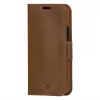 dbramante1928 Copenhagen Slim Capa flip para Apple iPhone 13 Pro Max, pele granulada, castanho claro
