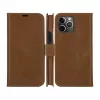 dbramante1928 Copenhagen Slim Capa flip para Apple iPhone 13 Pro Max, pele granulada, castanho claro
